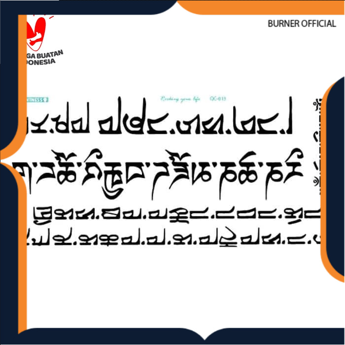 QC-813 TATO TEMPORER / Temporary Tatoo sticker Thailand Arab tulisan