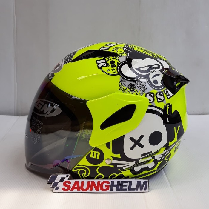 HELM GM FIGHTER MOTIF SPEAK UP YELLOW FLUO