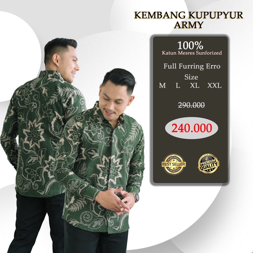 Athallah Fashion Batik - Baju Batik Pria Dewasa  Lengan Panjang Terbaru  Kekinian