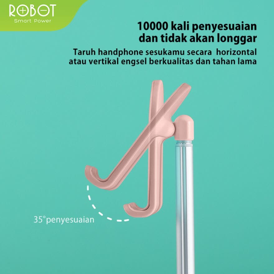 ROBOT RT-US08 Aluminum Alloy Rod Liftable &amp; Foldable Universal Holder - Garansi Resmi 1 Tahun
