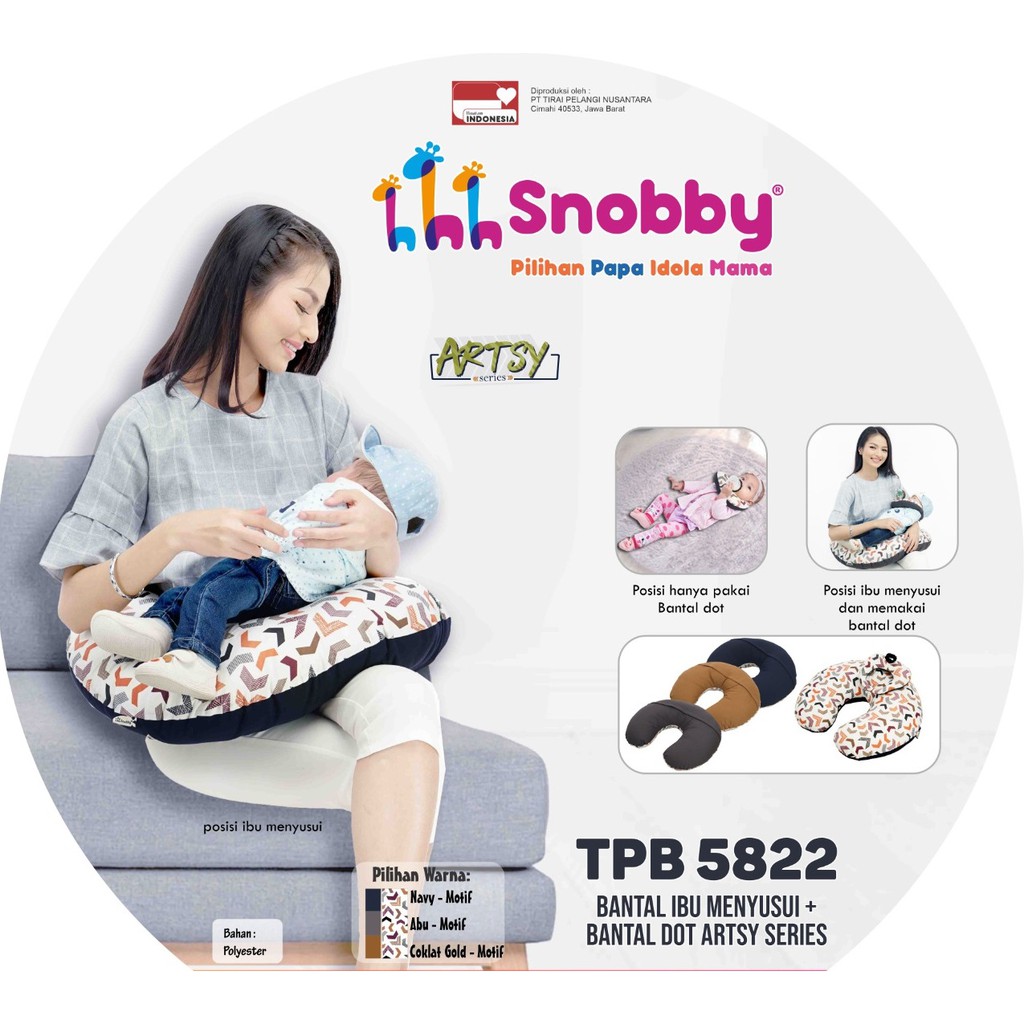 Snobby Nursing Pillow Bantal Ibu Menyusui + Bantal Dot Artsy Series -  TPB5822