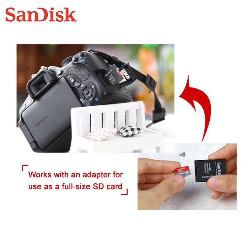 Memory Card Micro SD 32GB 64GB 128GB 256GB Class10 A1 100Mbps Sandisk Original SD Card with Adapter