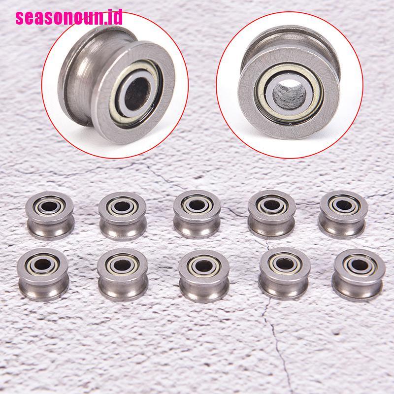 10 Pcs U624ZZ U groove ball bearing pulley Untuk Rel track