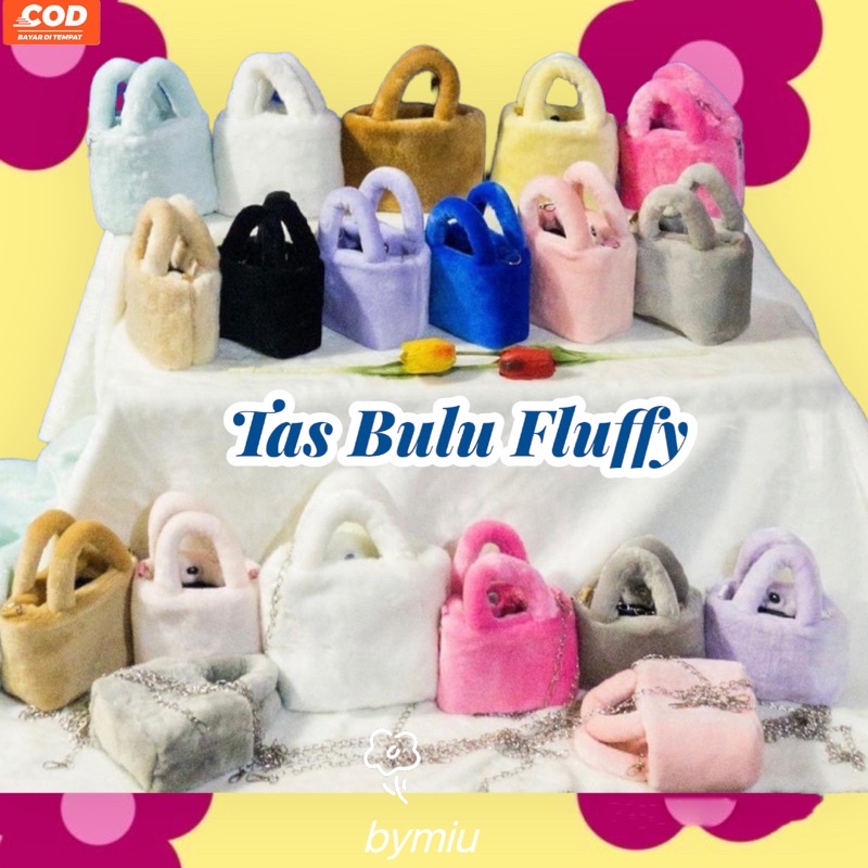 TAS BULU FLUFFY BAG KOREA Tas Dolli Mosfera tersedia berbagai warna