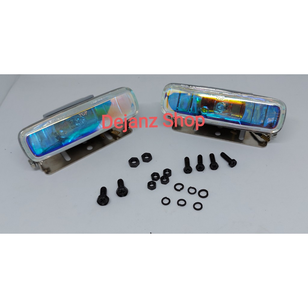 TERMURAH.. Foglamp Fog Lamp Lampu Tembak Segi Kecil. Baja Laser Universal Harga Per Set