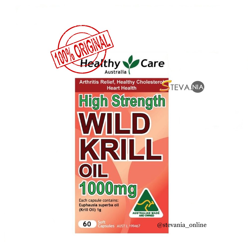 Healthy Care High Strength Wild Krill Oil 1000MG 60 Capsules Original