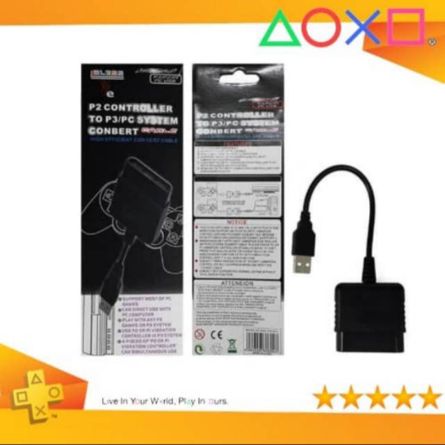 Converter stik ps2 single hitam