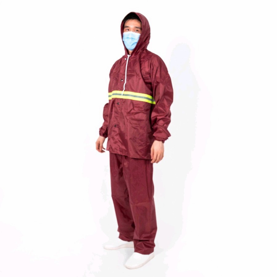 Jas Hujan Waterproof Anti Rembes Anti Bocor Bahan Parasut Tebal | Jas Hujan UNISEX | Jas Hujan Setelan Dewasa RAINCOAT