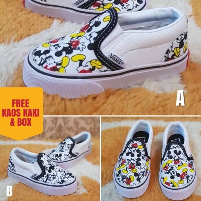  SEPATU  ANAK  VANS  SLIP ON DISNEY LAKI LAKI DAN PEREMPUAN  