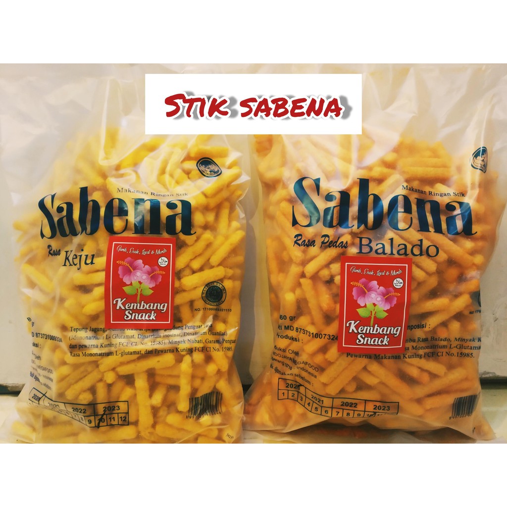 

KUE KERING- STICK SABENAN RASA BALADO KEMASAN 360GR-KEMBANG SNACK