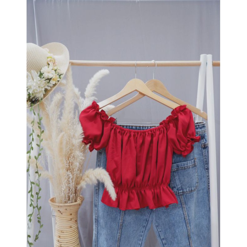 Korean Puff Sleeve/Off shoulder top