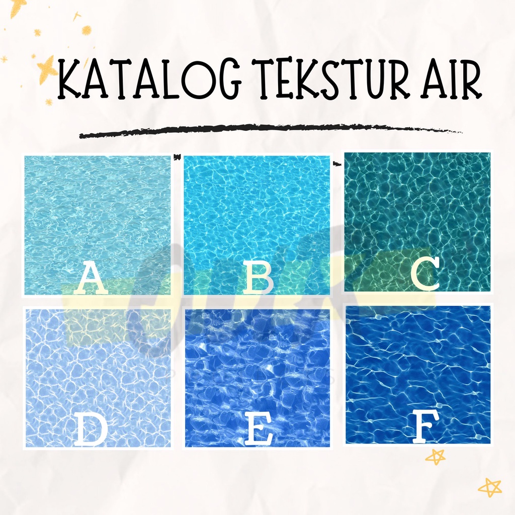 

STIKER TEKSTUR MOTIF AIR MATERIAL PADA MINIATUR MAKET, SKALA 1:20 UKURAN A4 [Our_projects]