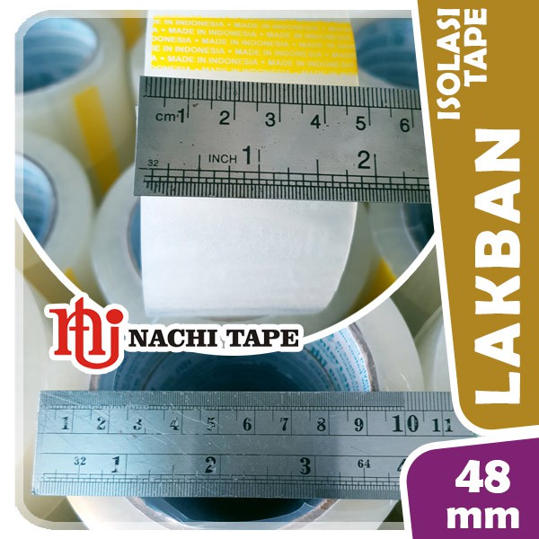 LAKBAN ISOLASI OPP PREMIER TAPE 48mm x 100yard NACHI TAPE