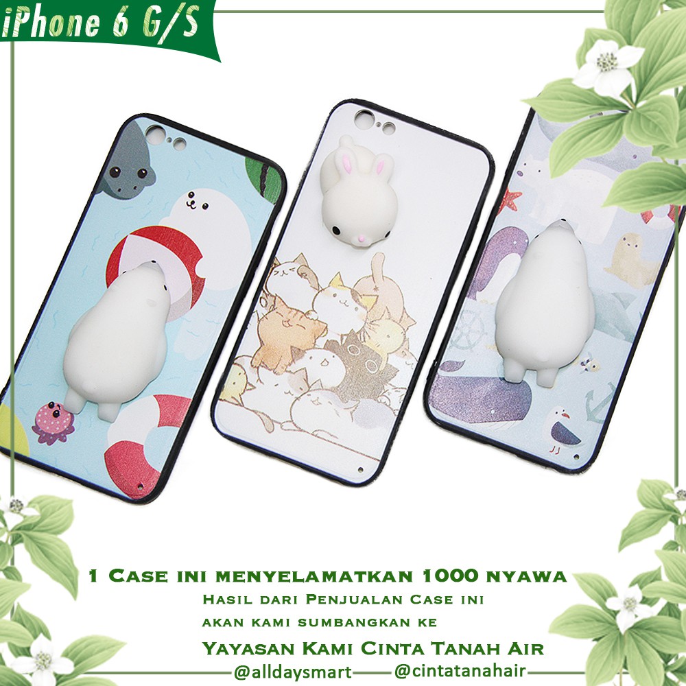 Alldaysmart Hard Case Handphone iPhone Squishy Random Motif (Belanja Sekaligus Beramal)