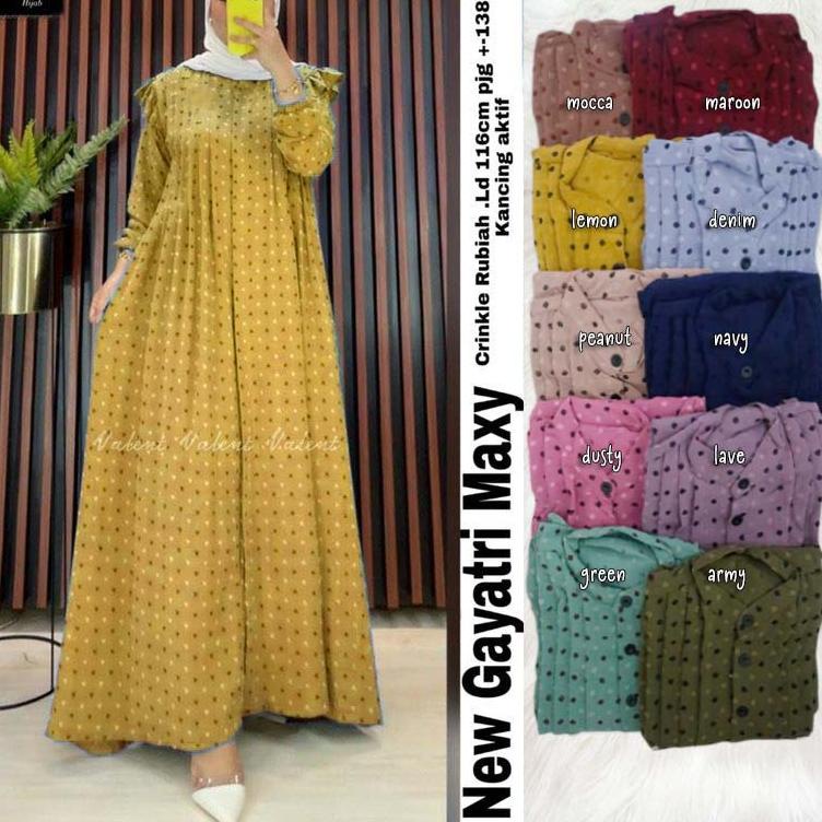Dijamin Miring harga.. Gamis Wanita Crinkle Rubiah Premium Busui Sleting Gamis Kondangan Gamis Syari