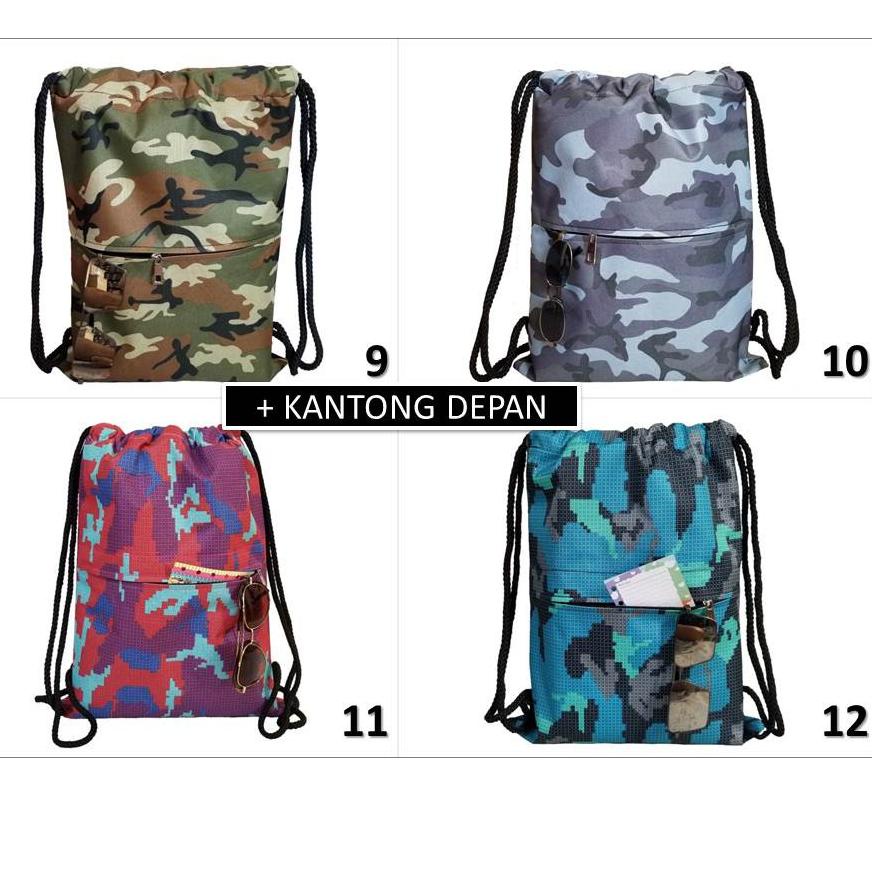 Jangan Ketinggalan order..  String Bag Army US / Drawstringbag Pixel Tentara / Tas Serut Marine Para