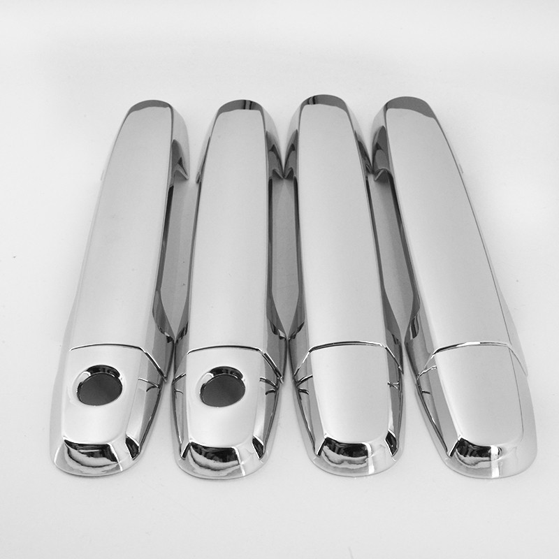 Xuming untuk Toyota Fortuner 2006 2015 Chrome Silver Door Handle Cover Fortuner An60 Pintu Mobil Chrome Trim