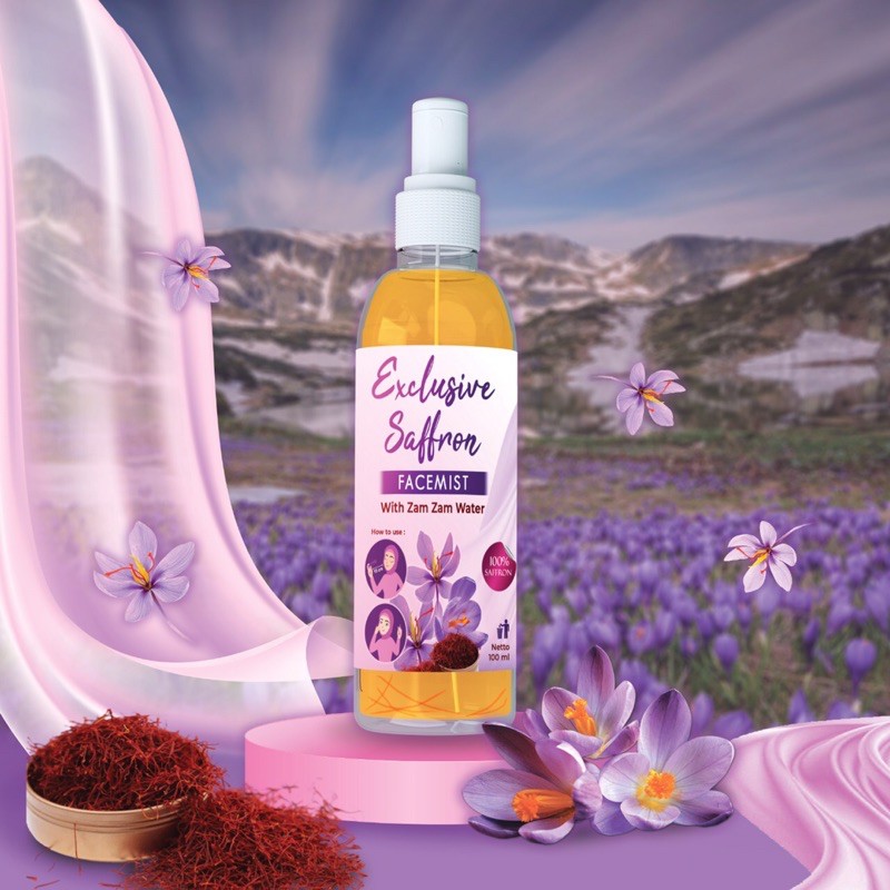 ⭐️ EXCLUSIVE SAFFRON WITH ZAM ZAM WATER FACE MIST 100ml