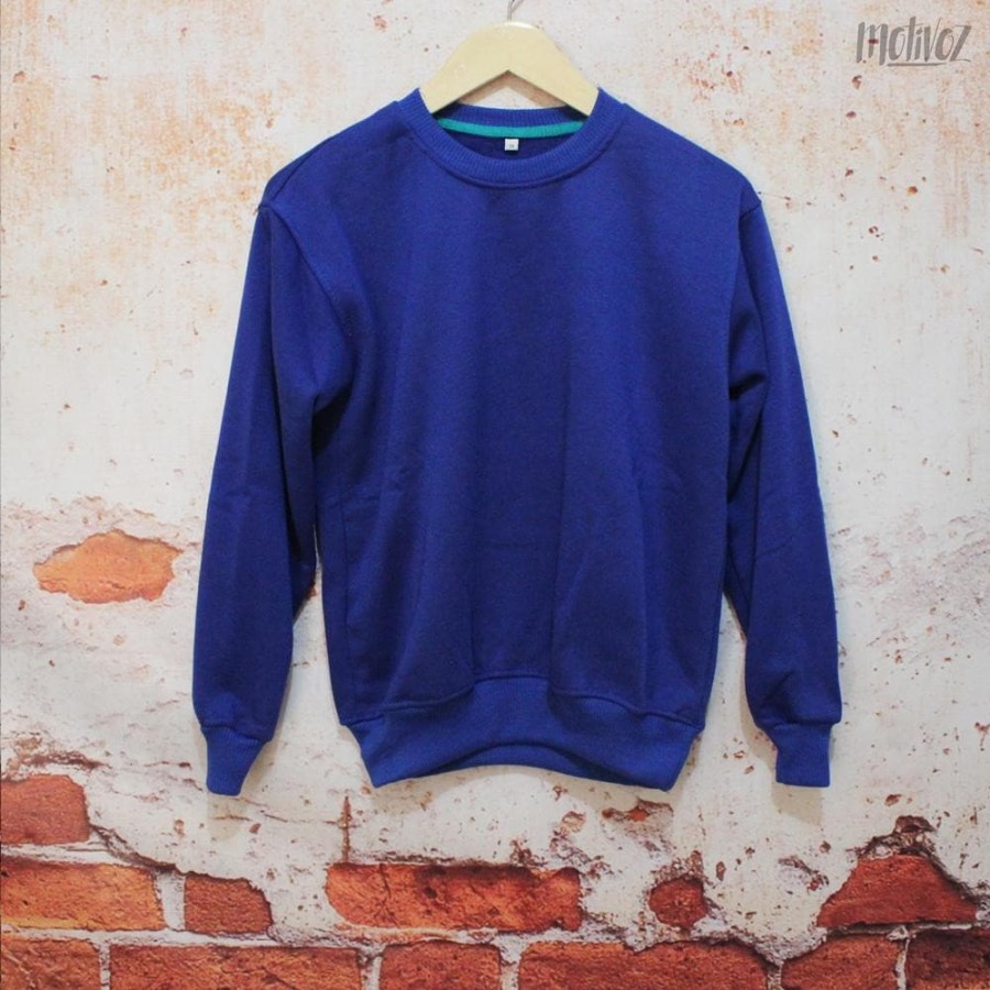 SWEATER POLOS BASIC CREWNECK PRIA WANITA KEREN MURAH