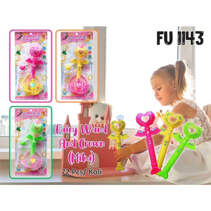 FU 1143 - Mainan Tongkat Peri dan Mahkota Ratu Fairy Wand And Crown FU1143