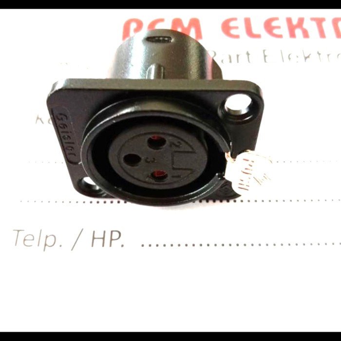 New soket mic canon hitam cewek female besi