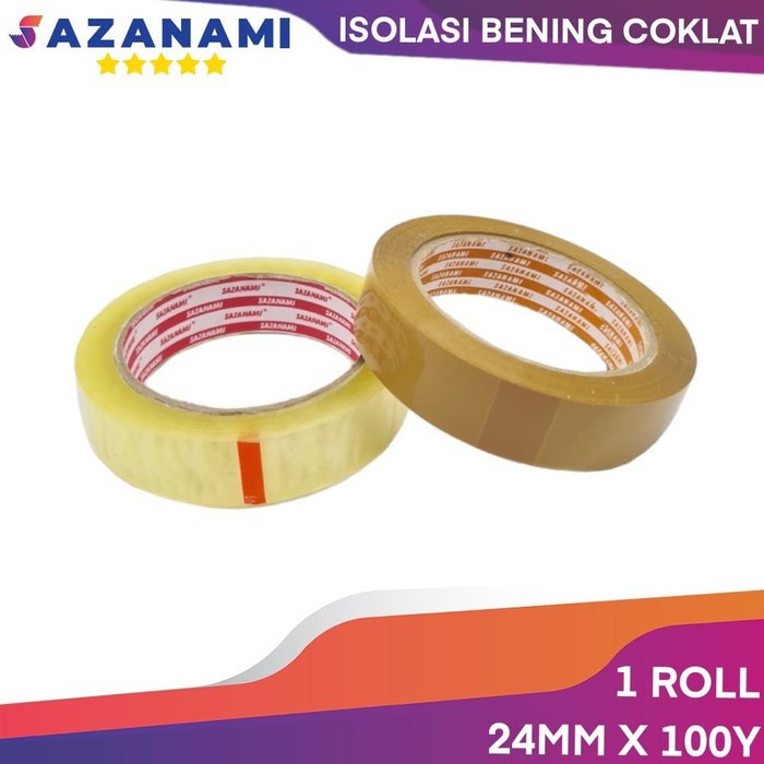 

ISOLASI COKELAT 1" INCH X 100Y SAZANAMI ISOLASI COKLAT 24MM X 100Y