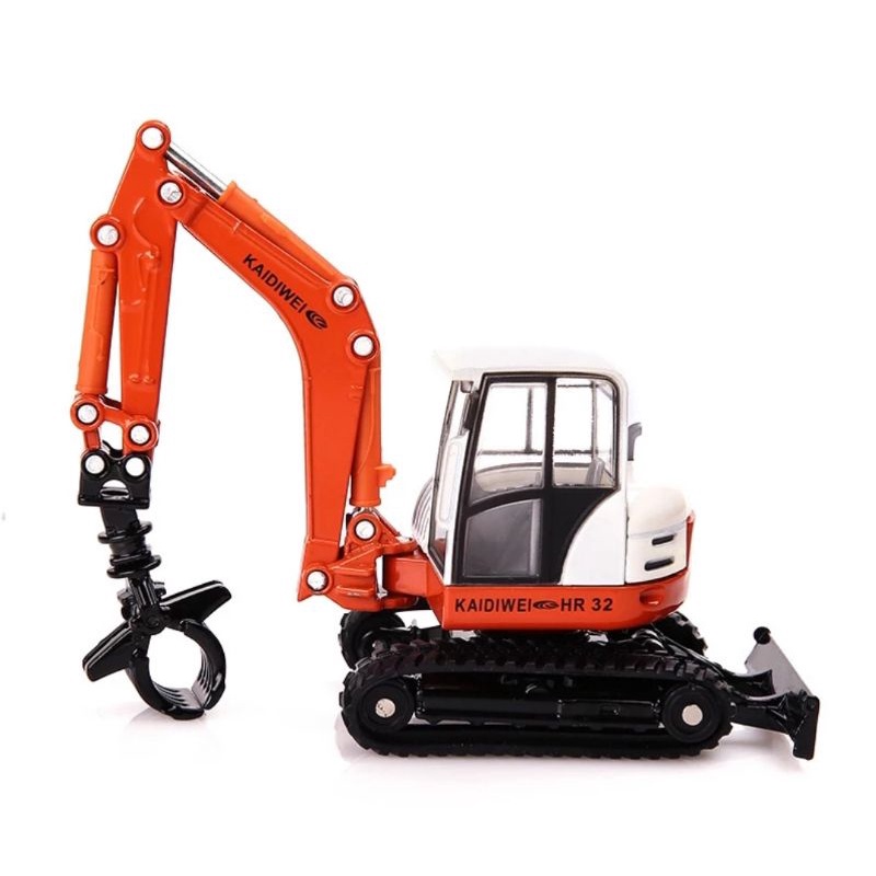 Miniatur Alat Berat KDW Compact Excavator Diecast Kaidiwei Skala 1:50