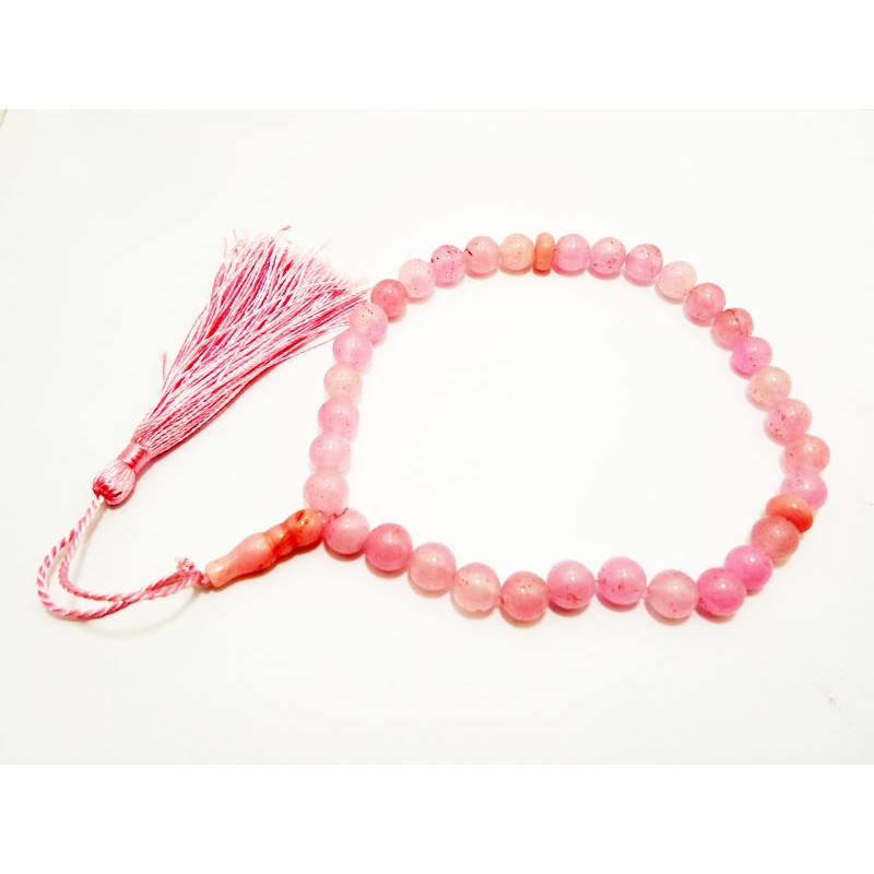 VeE Tasbih Terapi Kesehatan Batu Rose Quartz 33 Butir