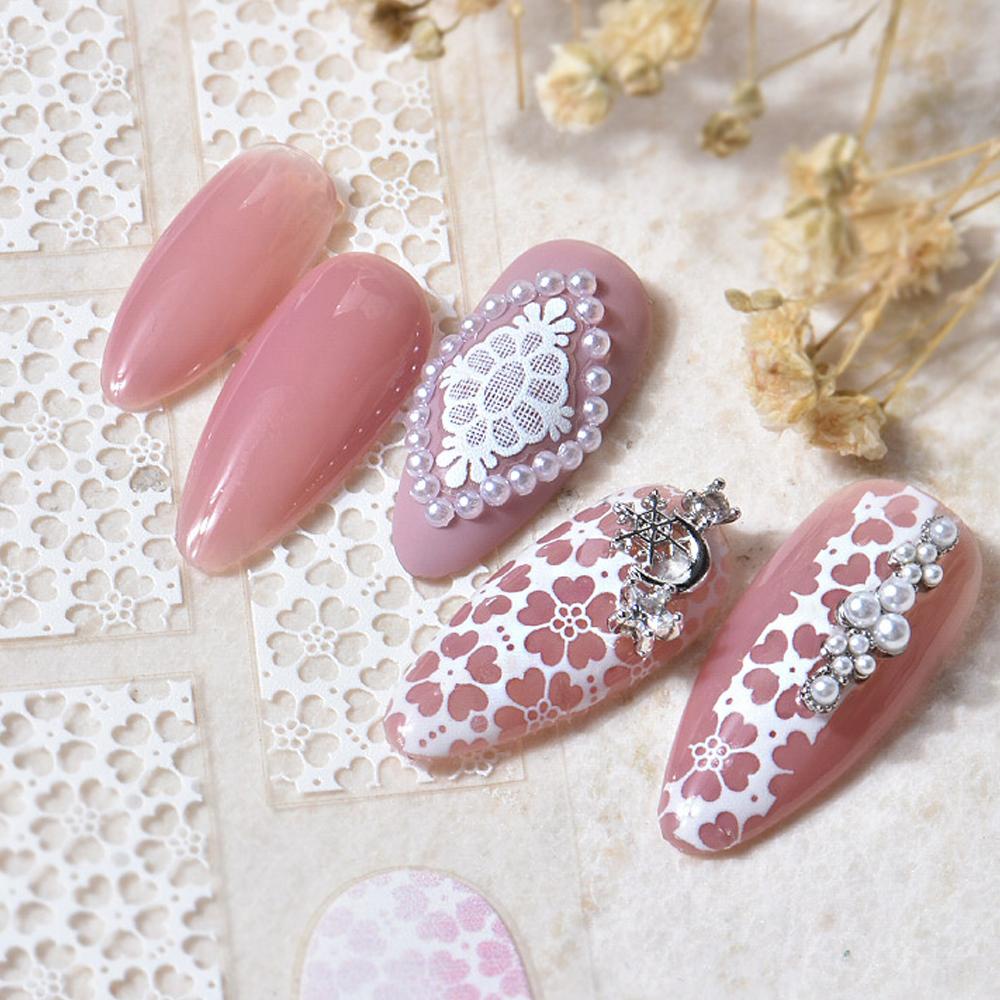 AUGUSTINA Agustina DIY Dekorasi Kuku Retro Tahan Air Self Adhesive Manicure Decals