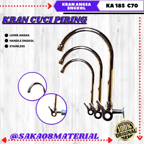 Promo Kran Engkol Angsa Kran BCP  KA 185 C70 Original Terbaru / Kran Cuci Piring / Kran Shower / Kra