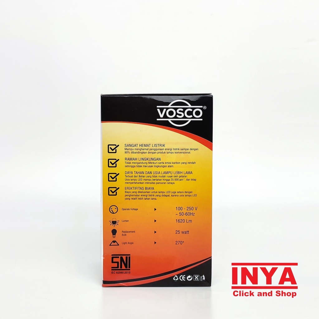 BOHLAM LED VOSCO PUTIH DAYLIGHT 18W - Lampu Bulb