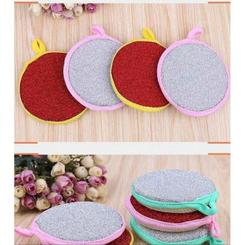 2 SISI  SPONGE BUSA SABUT CUCI PIRING 2 SISI SPONS CUCI PIRING - IDEAL / BUSA CUCI PIRING OVAL / SPONGE BUSA PIRING 2 SISI jkt