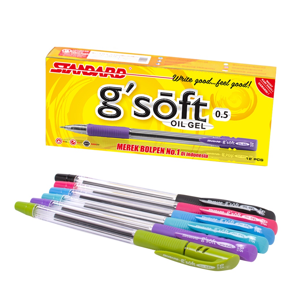 

Pulpen Standard - G'Soft 0.5mm Isi 12pcs (Standardpen)