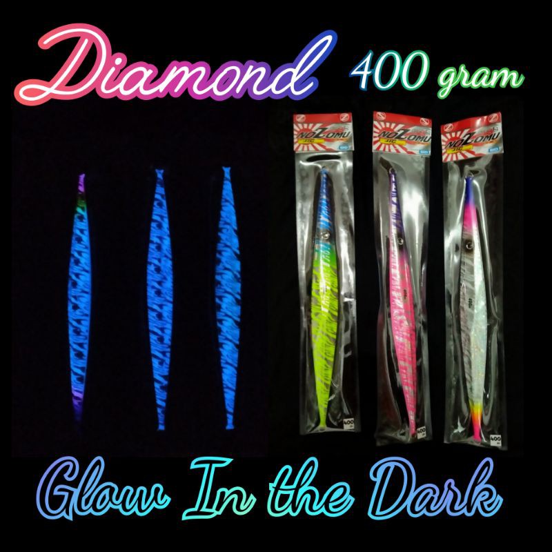 Metal Jig 400g Diamond Nozomu Series GID BIRU