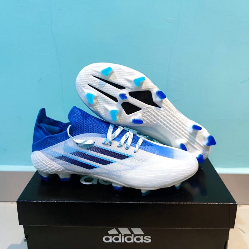 Sepatu Bola Adidas X Speedflow FG white sky rush