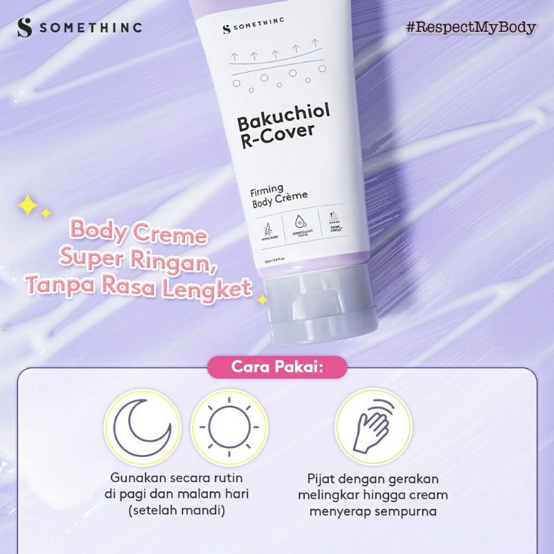 Somethinc Bakuchiol R-Cover Firming Body Crème - Krim Penghilang Stretch Mark