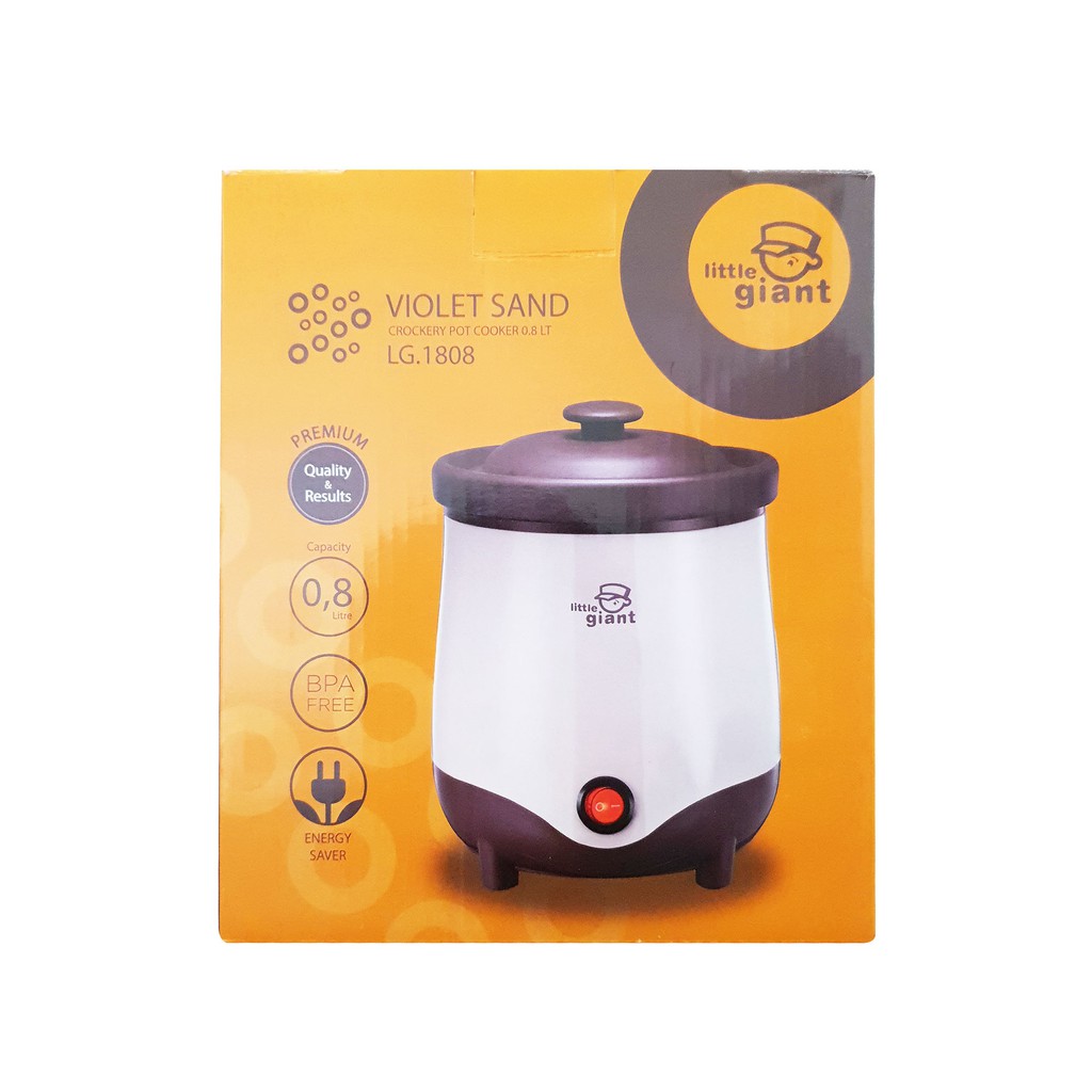 Little Giant Violet Sand Crockery Pot Cooker 0.8L LG.1808