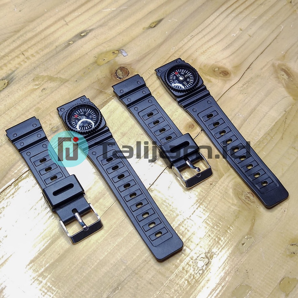 TALI JAM TANGAN RUBBER KARET CASIO 20MM CALCULATOR