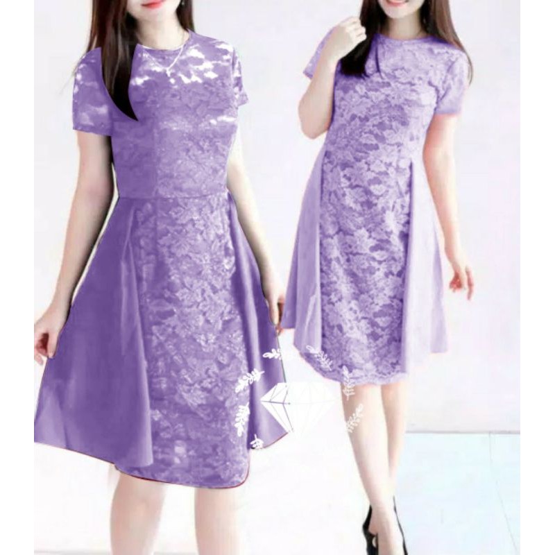 2 UKURAN L DAN XL DRESS ANASTASIA BRUKAT CORNELI FASHION ADA VIDEO REAL PICT MR