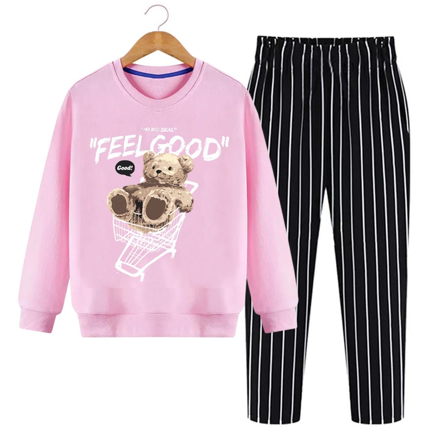 Bess - Setelan Sweater Remaja Murah / Stelan Remaja Wanita - BEAR FEEL GOOD