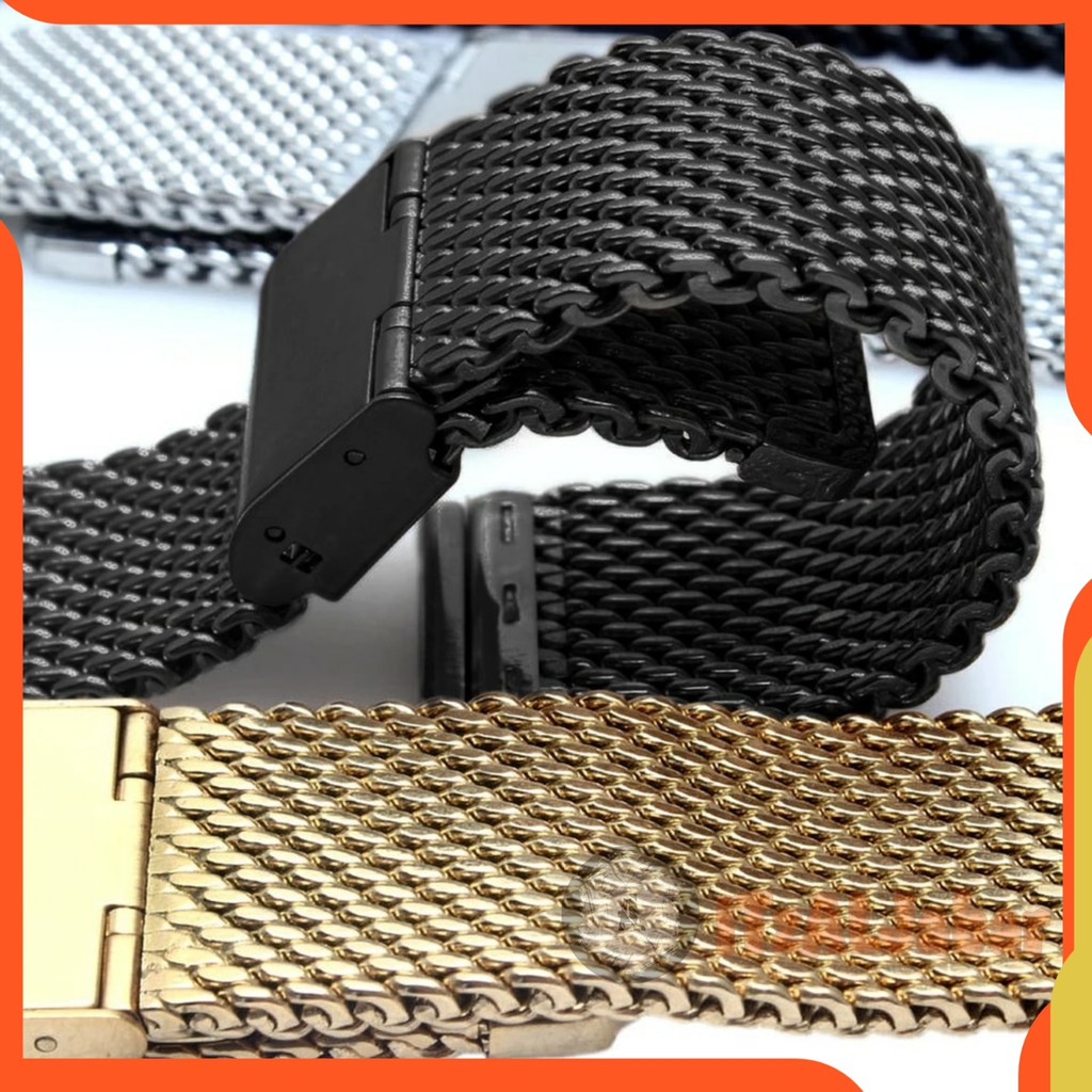 Tali jam tangan Shark mesh 16mm 18mm 20mm 22mm 24mm Stainless strap