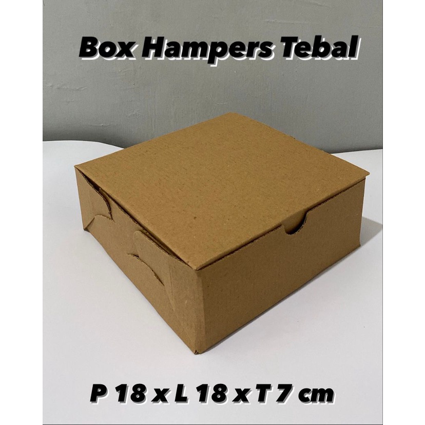 BOX ROTI 18 X 18 DUS KUE KRAFT KARDUS COKLAT KOTAK CAKE KARTON PACKING NASI SNACK DOS FOOD POLOS