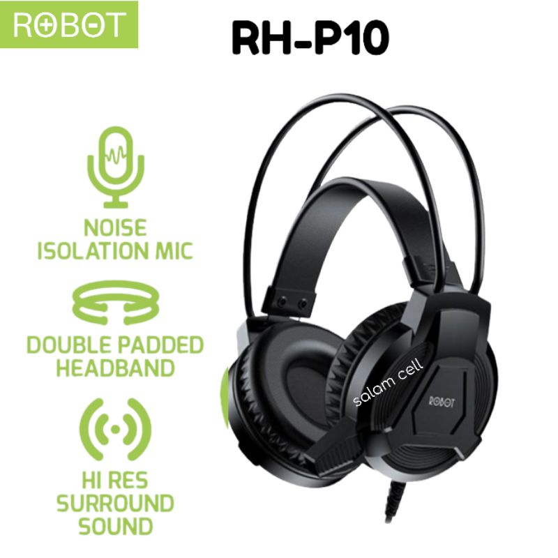 Headset Earphone Game ROBOT RH-P10 Original Garansi Resmi