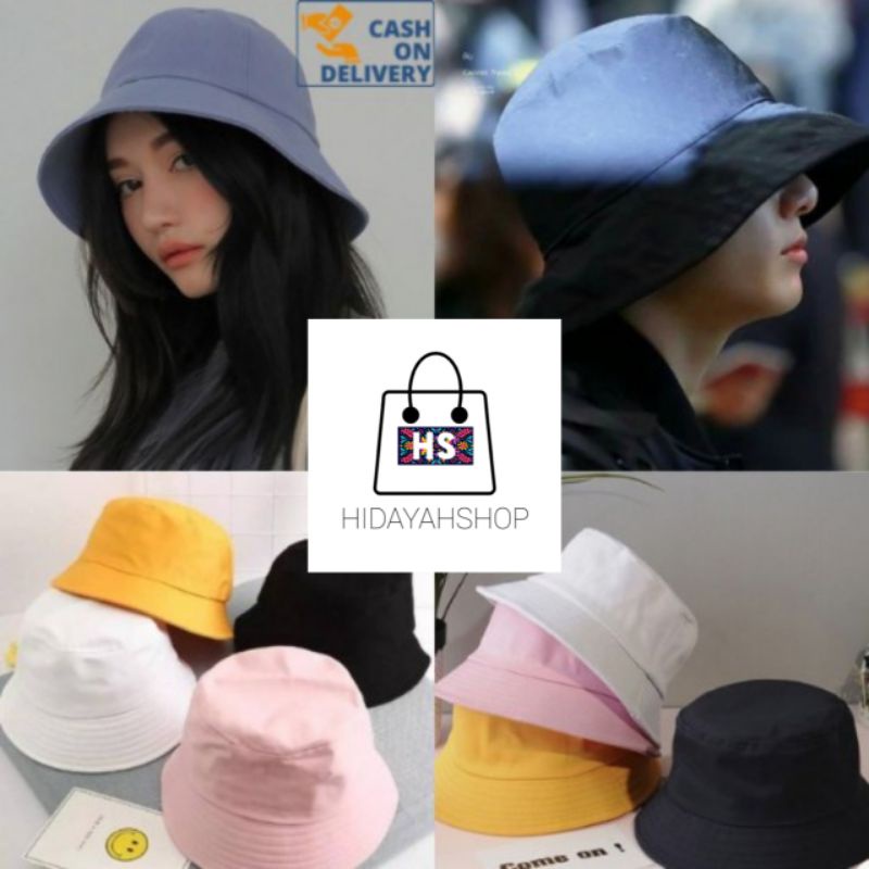 DISKON TOPI BUCKET PREMIUM POLOS DAN SABLON GAMBAR KEKINIAN KEREN