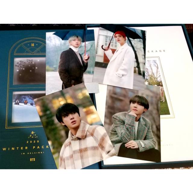 READY STOCK  Sharing OFFICIAL Pc BTS 2020 Winter Package In Helsinki Jin / Suga / JHope / RM