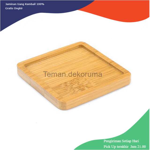 TD-AD1 WITUSE Alas Tatakan Pot Tanaman Bamboo Persegi - EQF301