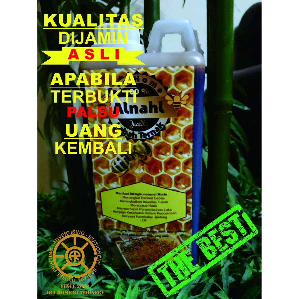 

Madu Lebah Ternak Hutan Riau Alnahl 1 Liter