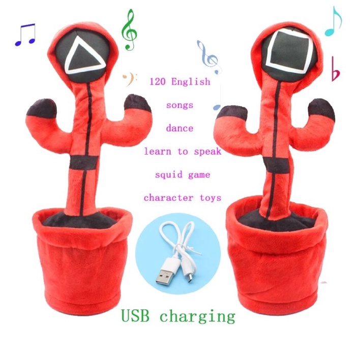 KSHA - Mainan Boneka Kaktus Goyang/ Berjoget (USB Charge) TERMURAH