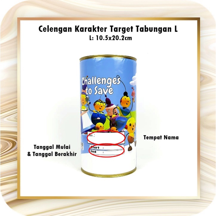 Celengan Target Challenge/Celengan Karakter L