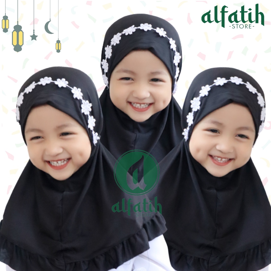 ALFATIH STORE / JILBABA ANAK SYIRIA BUNGA MELATI REMPEL POLOS / JILBAB ANAK MURAH / JILBAB INSYAN HIJAB BAYI COD / KERUDUNG ANAK HIJAB ANAK BAYI PEREMPUAN / HIJAB ANAK / JILBAB ANAK BAYI USIA 2 TAHUN BAHAN JERSEY PREMIUM NYAMAN DI PAKAI